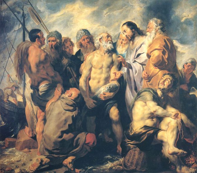 ヨルダーンス 「聖ペトロへのキリストの啓示」